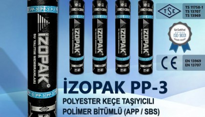 İzopak PP-3 Polyester Keçe Taşıyıcılı Polimer Bitümlü (App / Sbs) Katkılı